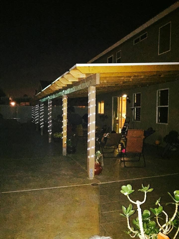 Patio cover roof sheathing