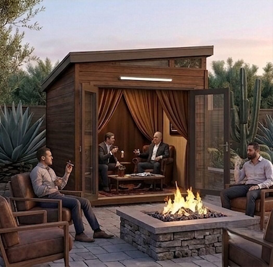Cigar lounge MiniSuite with fire pit